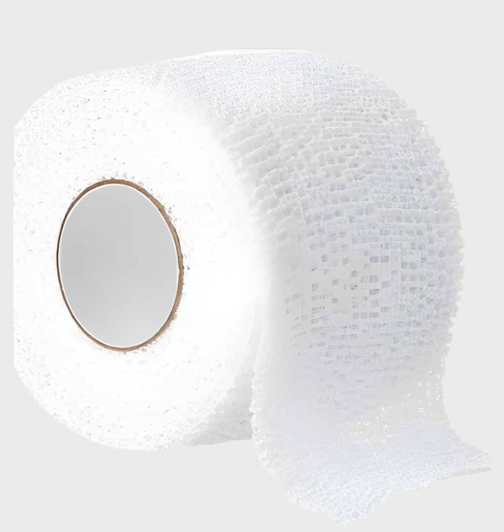 5 Rolls of White Cohesive Bandage Wrap