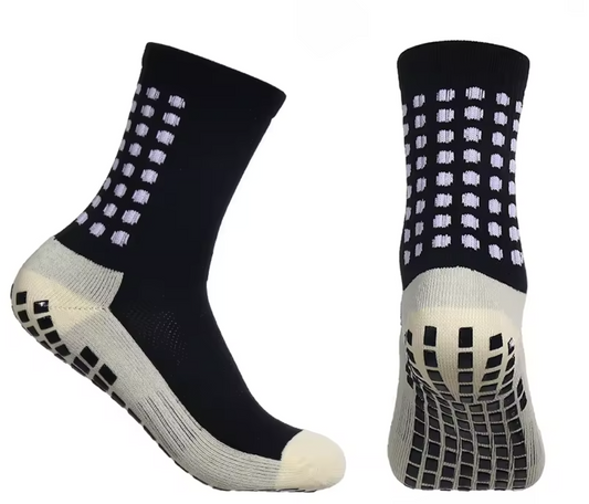 1 Pair of Black Grip Socks